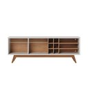 Ver imagem 7 de Rack para Sala Bancada de Tv 70 Pol 180cm Cinthia Off White Matte/freijó C04 - D’Rossi