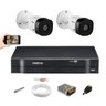 Kit Cftv Intelbras 2 Câm Vhd 1010B Dvr Mhdx 1104 App Cel - 1