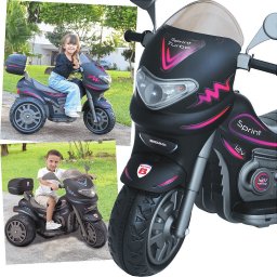 Moto Eletrica Biemme Sprint Turbo 12v Capacete Preta Girl - 4