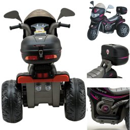 Moto Eletrica Biemme Sprint Turbo 12v Capacete Preta Girl - 2