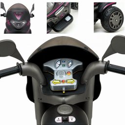 Moto Eletrica Biemme Sprint Turbo 12v Capacete Preta Girl - 3
