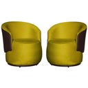 Ver imagem 1 de Kit 2 Poltronas para Recepção Confortável Orgânica - Veludo - Sv Decor:mostarda