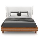 Ver imagem 7 de Cama Queen 160cm com Cabeceira Many P02 Bouclê Off/caramelo - Mpozenato