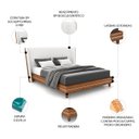 Ver imagem 3 de Cama Queen 160cm com Cabeceira Many P02 Bouclê Off/caramelo - Mpozenato