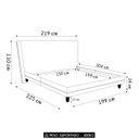 Ver imagem 4 de Cama Queen 160cm com Cabeceira Many P02 Bouclê Off/caramelo - Mpozenato