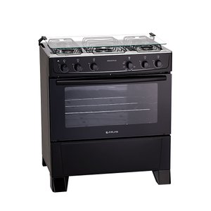 Fogão 5 Bocas Atlas Mônaco Plus Preto com Acendimento Automático e Mesa Inox