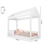 Cama Casinha Montessoriana Infantil com Voal Rosa Crystal - 3