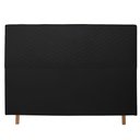 Ver imagem 2 de Cabeceira Cama Box Casal Viena 140 Cm Suede Preto - MV Estofados Shop