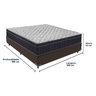 Cama Box Marrom e Colchão Airtech 150 Espuma D45 Viúvo Ortobom - 3