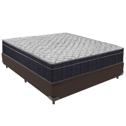 Cama Box Marrom e Colchão Airtech 150 Espuma D45 Viúvo Ortobom