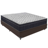 Cama Box Marrom e Colchão Airtech 150 Espuma D45 Viúvo Ortobom - 1
