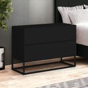 Ver imagem 1 de Mesinha Lateral de Cabeceiro Modelo Eros 60cm Variedade de Cores com Base Metalon Preto:preto