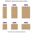 Ver imagem 6 de Guarda-roupa Infantil 92cm 3 Portas e 2 Gavetas Dengo Multimóveis Mp4437 Branco/madeirado