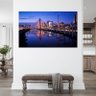 Quadro Decorativo Tela Canvas Urbanismo Blue City - 200x100 Cm - 3