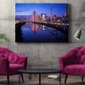 Quadro Decorativo Tela Canvas Urbanismo Blue City - 200x100 Cm - 2