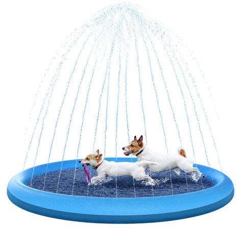 Tapete Chafariz Refrescante Pet Animal Infantil Verao Piscina Jardim Casa Quintal Calor Sol Diversao
