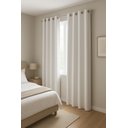 Ver imagem 1 de Cortina no Linho Flamê com Forro Microfibra Off no Ilhós de 19mm