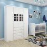 Guarda Roupa de Bebê 4 Portas 4 Gavetas Capricho Tcil Móveis - 1