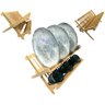 Escorredor Dobrável de Louças Pratos Copos 100% Bambu Grande Casita Escorredor Prato, Escorredor pra - 2