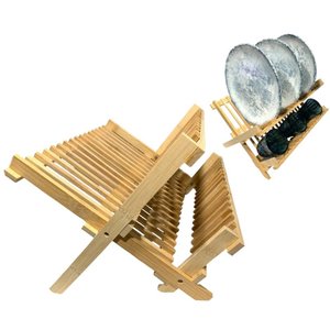 Escorredor Dobrável de Louças Pratos Copos 100% Bambu Grande Casita Escorredor Prato, Escorredor pra