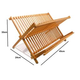 Escorredor Dobrável de Louças Pratos Copos 100% Bambu Grande Casita Escorredor Prato, Escorredor pra - 8