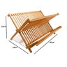 Escorredor Dobrável de Louças Pratos Copos 100% Bambu Grande Casita Escorredor Prato, Escorredor pra - 8