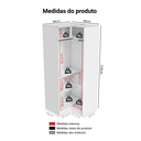 Ver imagem 3 de Guarda-roupa Modulado de Canto 2 Portas Branco Neo Madesa