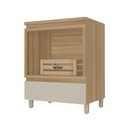 Ver imagem 4 de Balcão Forno 1 Gaveta Rainha 70cm 100% MDF Nesher Cinza/Nature/Greige
