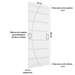 Kit 3 Portas de Madeira Frisada U.v 210cm X 70cm - R20c:mogno - 3