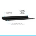 Ver imagem 2 de Tampo para Balcão de Cozinha Sabrina 120 X 52 Cm Mdp Preto 0497 Menu