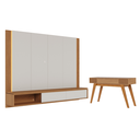 Ver imagem 1 de Conjunto de Buffet e Painel Casa Prisma Off White Matte