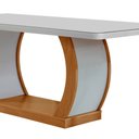 Ver imagem 2 de Mesa para Sala de Jantar Milena 180cm Em MDF e Vidro Com Canto Copo
