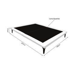 Estrutura para Cama Japonesa Toquio Queen com Cabeceira Almofada Linho Telha - 5