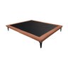 Estrutura para Cama Japonesa Toquio Queen com Cabeceira Almofada Linho Telha - 1