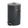 Lixeira Retrô Preto com Pedal 12l - A\casa - 1