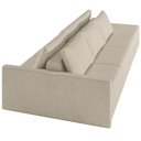 Ver imagem 2 de Sofá Ilha Modular para Sala 312cm com Puff Dublin K01 Linho Bege - Lyam Decor