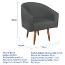 Ver imagem 4 de Poltrona Decorativa Jade Design Moderno Sala de Estar Quarto Escritório Confortável Luxo Pés Palito