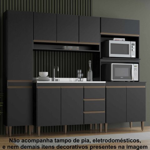 Conjunto Armários de Cozinha Modulada 4 Peças 2,40m Cj30-001 Semplicitá Móveis