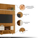 Ver imagem 3 de Conjunto Painel e Bancada Troia 2 Portas Deslizantes Mdp Pintura Uv até 65 Cinamomo/offwhite G97 - G