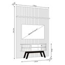 Ver imagem 4 de Conjunto Painel e Bancada Troia 2 Portas Deslizantes Mdp Pintura Uv até 65 Cinamomo/offwhite G97 - G