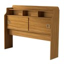 Ver imagem 4 de Cabeceira Box Casal Jessica com 2 Portas Nicho e Prateleira Moderna para Quarto Nature