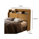 Ver imagem 4 de Cabeceira Box Casal Jessica com 2 Portas Nicho e Prateleira Moderna para Quarto Nature