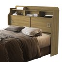 Ver imagem 2 de Cabeceira Box Casal Jessica com 2 Portas Nicho e Prateleira Moderna para Quarto Nature