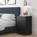 Ver imagem 2 de Kit 2 Mesas de Cabeceira Classic 4 Gavetas Preto