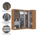 Ver imagem 4 de Quarto Modulado de Canto Madrid com 7 Portas Maxel