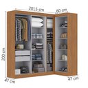 Ver imagem 3 de Quarto Modulado de Canto Madrid com 7 Portas Maxel