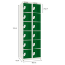 Ver imagem 4 de Armário de Aço 12 Portas - Nk 2306 Nilko Armários Verde Chave Padrão