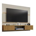 Ver imagem 1 de Painel Tv Âmbar 2 Portas Off White/cinamomo/ripado - Bechara