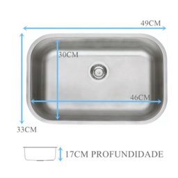 CUBA INOX N1 47X30X17CM ACETINADA PRIME TRAMONTINA 94022/107 - 3