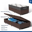 Ver imagem 5 de Cama Box Baú com Colchão Ortobom de Espuma D33 Airtech 100 Solteiro 78 Cm